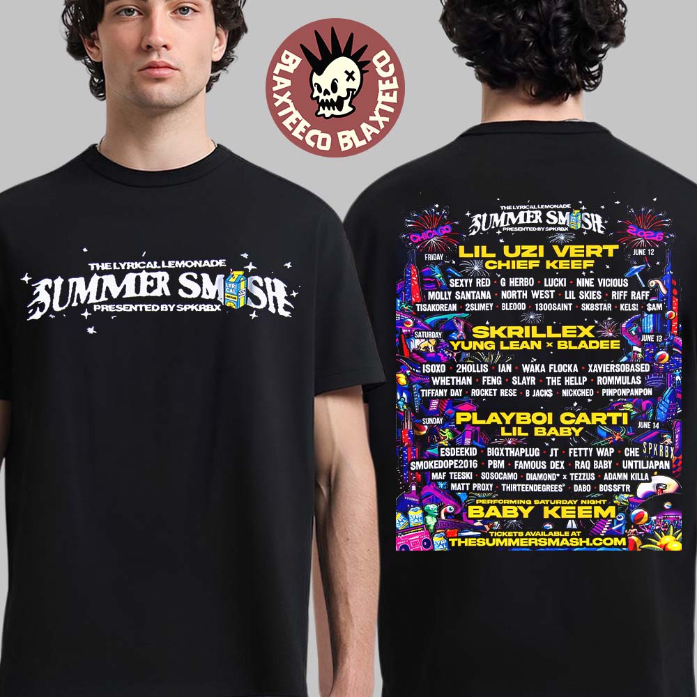 The 2026 Lyrical Lemonade Summer Smash Chicago Full - Adult & Kids T-Shirts, Sweatshirts & Hoodies apparel design preview 1