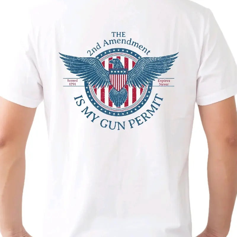 2nd Amendment Is My Gun Permit - Adult & Kids T-Shirts, Sweatshirts & Hoodies apparel design preview 1