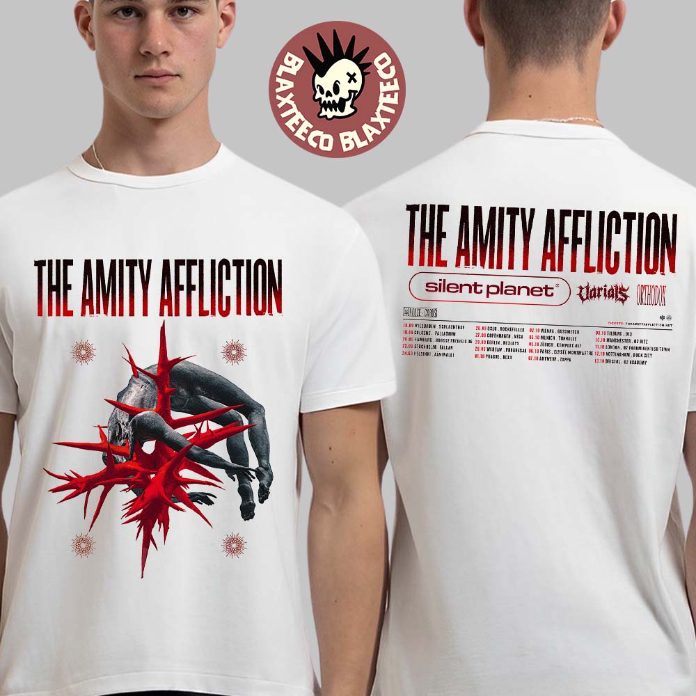 The Amity Affliction House Of Cards Europe 2026 Tour - Adult & Kids T-Shirts, Sweatshirts & Hoodies apparel design preview 1