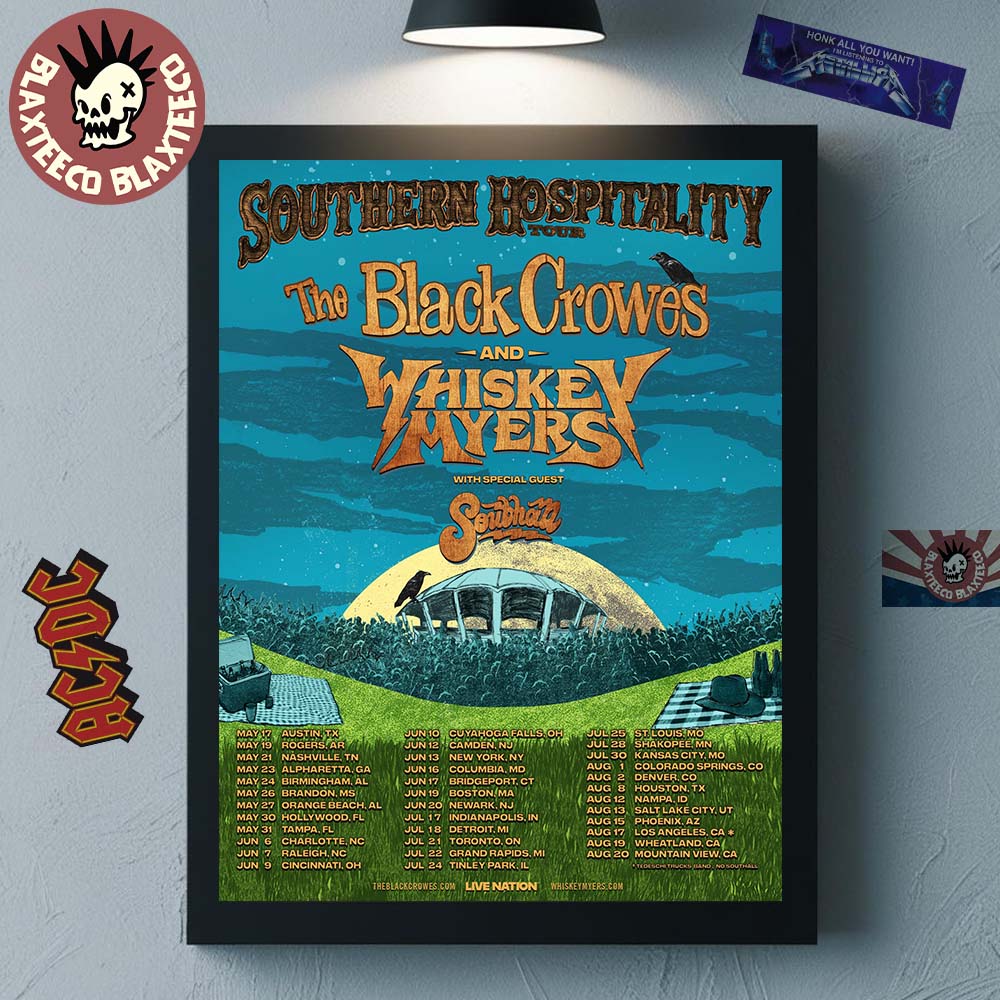 The Black Crowes And Whiskey Myers Southern - Adult & Kids T-Shirts, Sweatshirts & Hoodies apparel design preview 1
