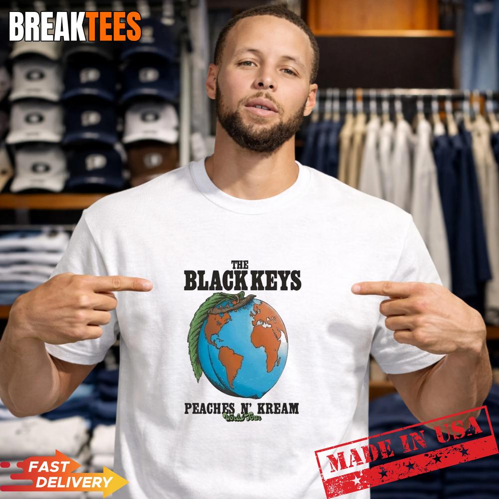The Black Keys Peaches N' Kream World Tour 2026 - Adult & Kids T-Shirts, Sweatshirts & Hoodies apparel design preview 1