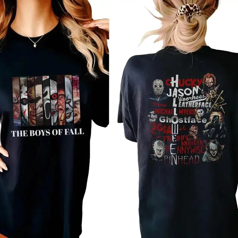 Fall Horror Movie Halloween Classic Cotton Print All - Adult & Kids T-Shirts, Sweatshirts & Hoodies apparel design preview 1