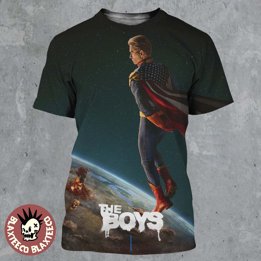 The Boys Season 5 Homelander Watching World Destroyed - Adult & Kids T-Shirts, Sweatshirts & Hoodies apparel design preview 1