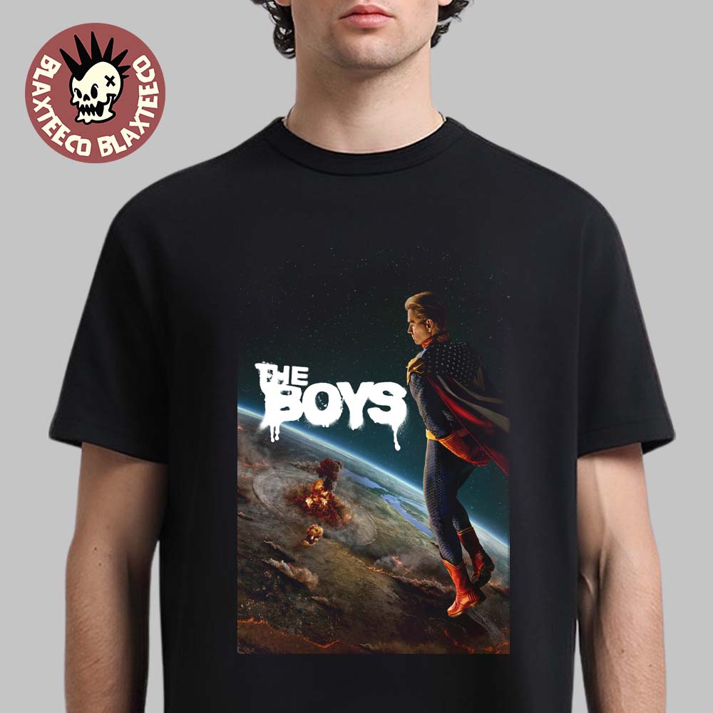 The Boys Season 5 Homelander Watching World Destroyed - Adult & Kids T-Shirts, Sweatshirts & Hoodies apparel design preview 1