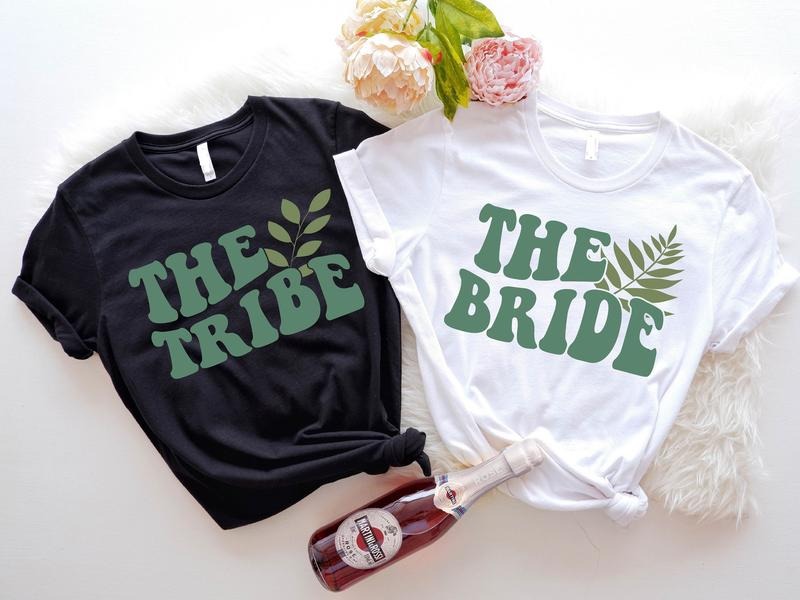 Bride Tribe Matching Bridesmaid Neutral Weeding - Adult & Kids T-Shirts, Sweatshirts & Hoodies apparel design preview 1