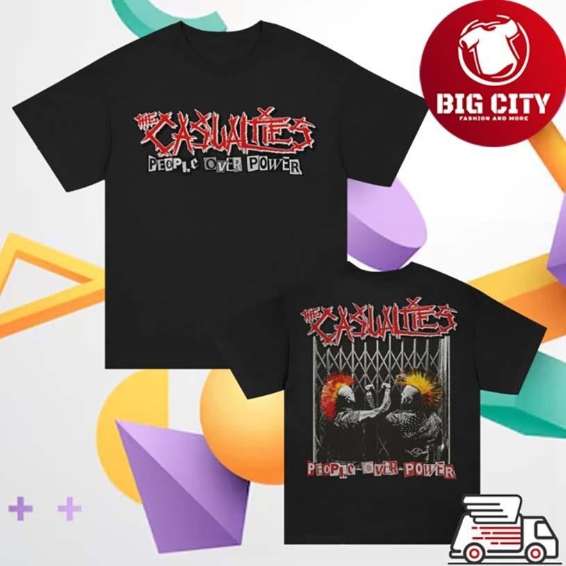 The Casualties People Over Power Two Sided - Adult & Kids T-Shirts, Sweatshirts & Hoodies apparel design preview 1