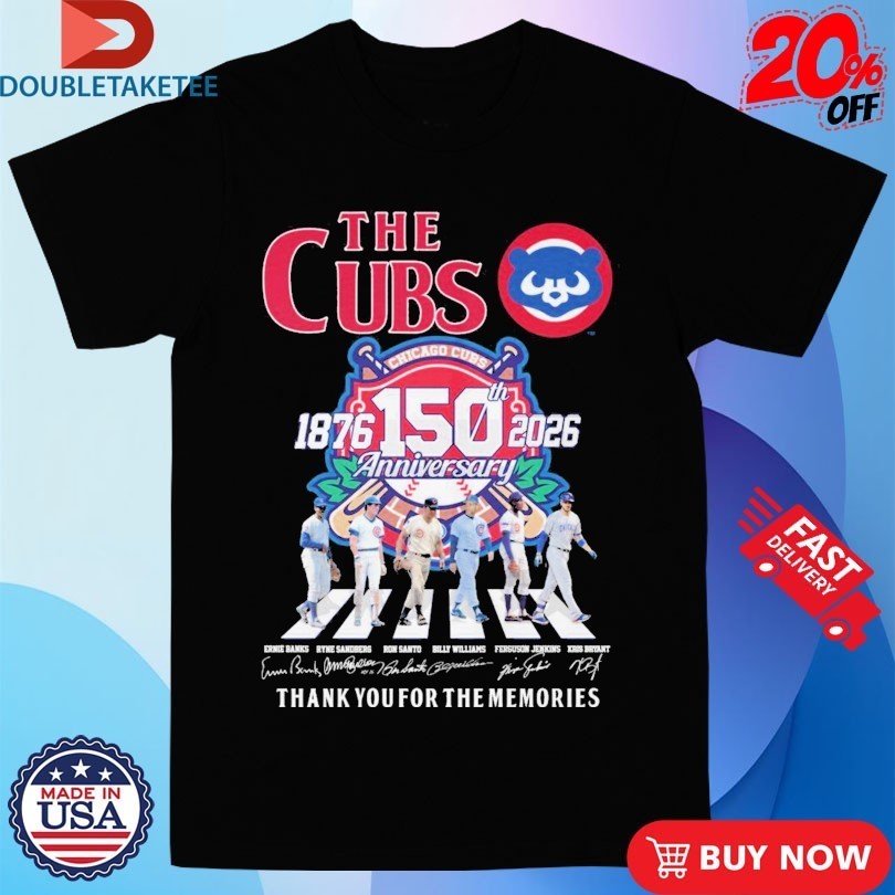 The Chicago Cubs 1876 2026 150th Anniversary Thank - Adult & Kids T-Shirts, Sweatshirts & Hoodies apparel design preview 1