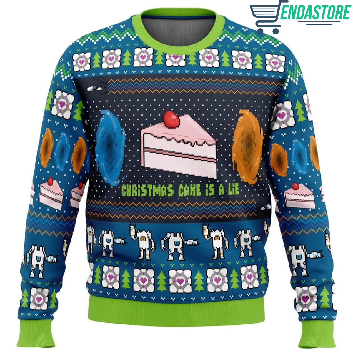 The Christmas Cake Is A Lie Portal 2 3D Ugly Christmas Sweater - Holiday Gift product image