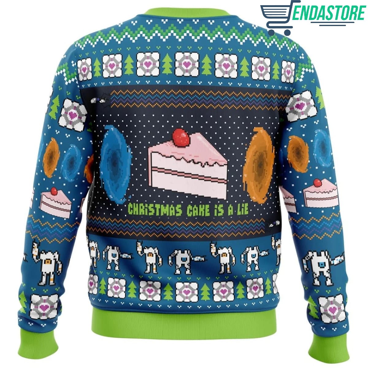 The Christmas Cake Is A Lie Portal 2 3D Ugly Christmas Sweater - Holiday Gift product image 2