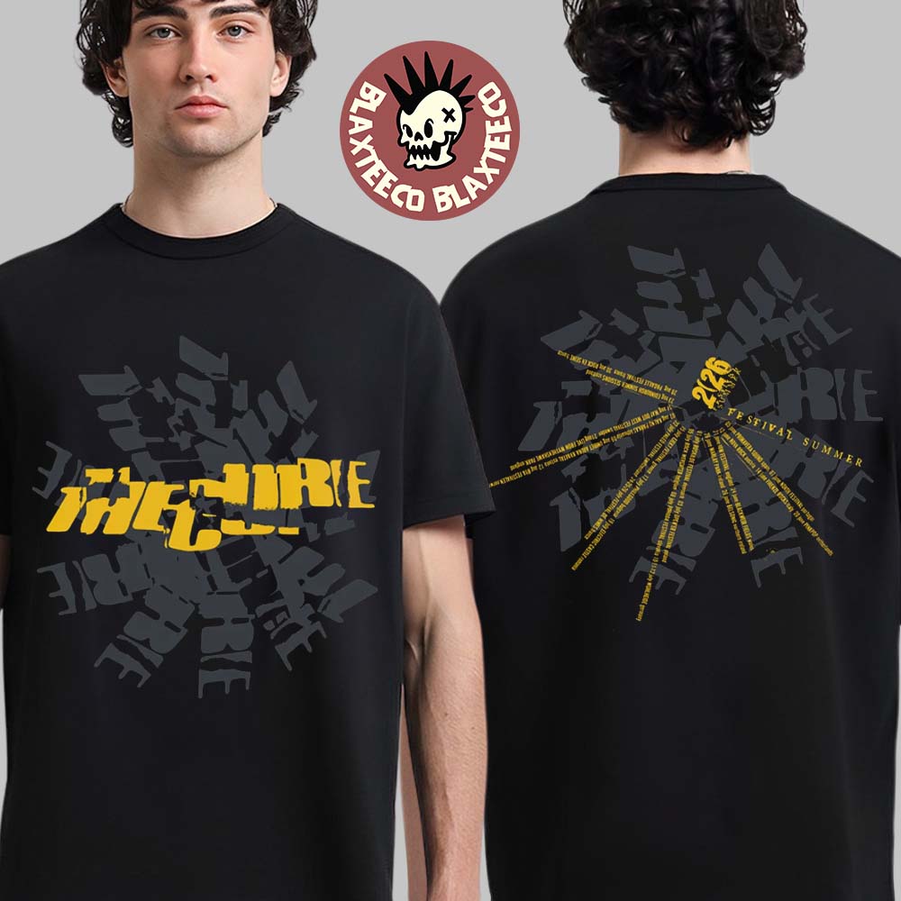 The Cure Festival Summer 2026 Merch Cracked Black And - Adult & Kids T-Shirts, Sweatshirts & Hoodies apparel design preview 1