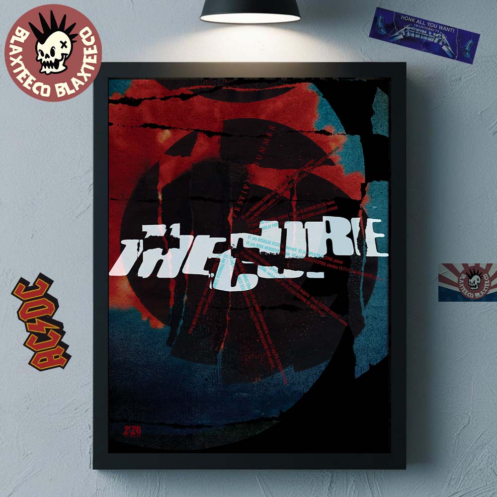 The Cure Festival Summer 2026 Merch Poster Canvas For - Adult & Kids T-Shirts, Sweatshirts & Hoodies apparel design preview 1