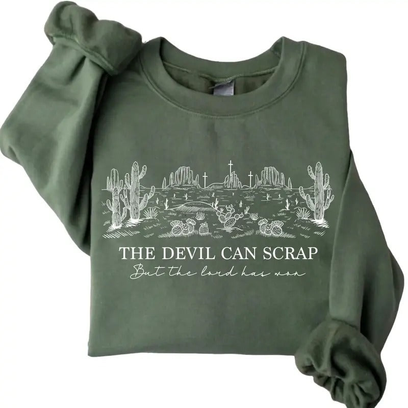 Devil Can Scrap But Lord Has Won Christian Religious - Adult & Kids T-Shirts, Sweatshirts & Hoodies apparel design preview 1