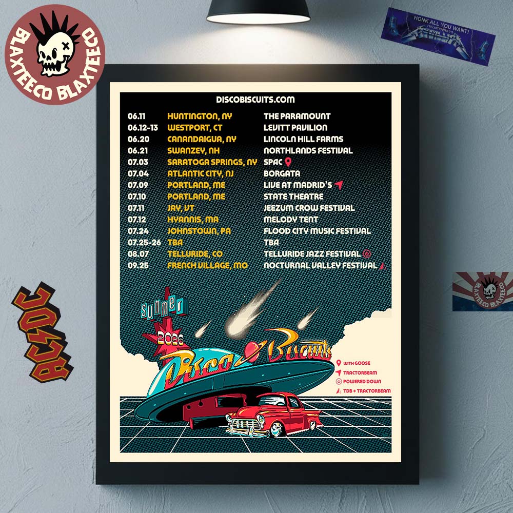 The Disco Biscuits Summer Tour 2026 North America - Adult & Kids T-Shirts, Sweatshirts & Hoodies apparel design preview 1