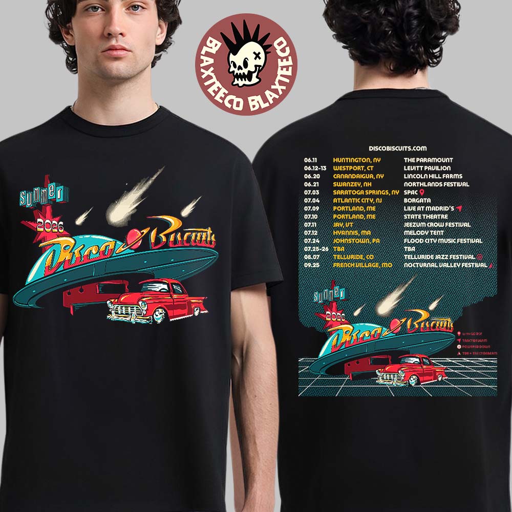 The Disco Biscuits Summer Tour 2026 North America - Adult & Kids T-Shirts, Sweatshirts & Hoodies apparel design preview 1