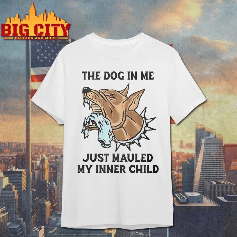 The Dog In Me Just Mauled My Inner Child - Adult & Kids T-Shirts, Sweatshirts & Hoodies apparel design preview 1
