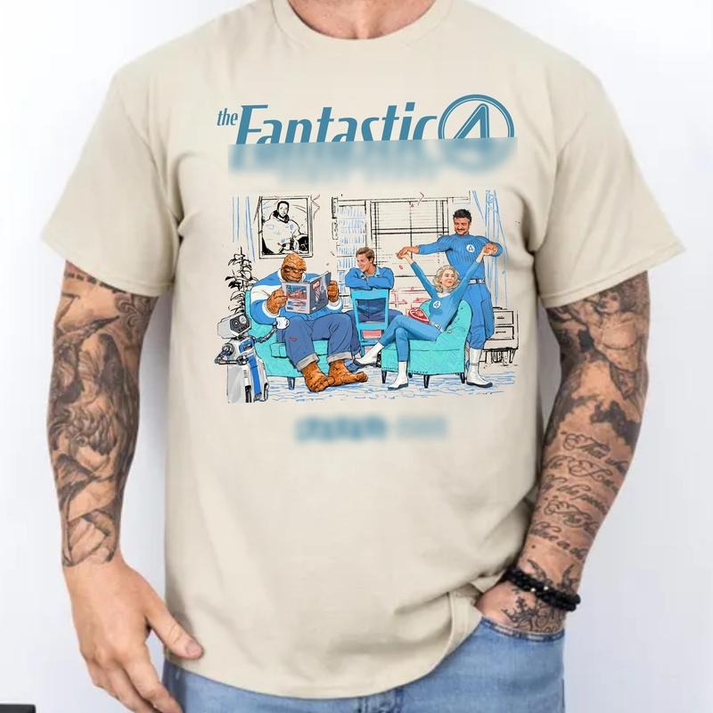Fant@Stic F4 First S.Teps 4 Reed Richards Pedro - Adult & Kids T-Shirts, Sweatshirts & Hoodies apparel design preview 1