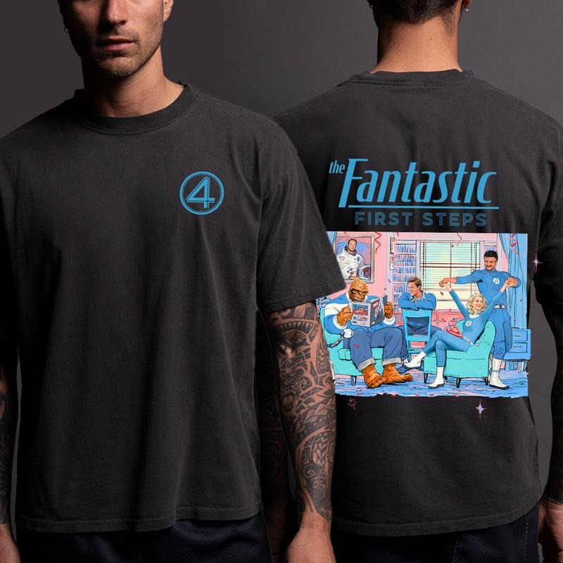 Four First Steps Avengers Superhero Studio Reed - Adult & Kids T-Shirts, Sweatshirts & Hoodies apparel design preview 1