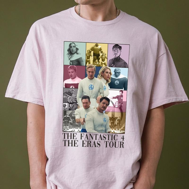 Four First Steps Era Tour Avengers Super Studio Reed - Adult & Kids T-Shirts, Sweatshirts & Hoodies apparel design preview 1