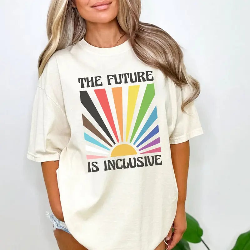 Future Is Inclusive Social Justice Pride Month - Adult & Kids T-Shirts, Sweatshirts & Hoodies apparel design preview 1
