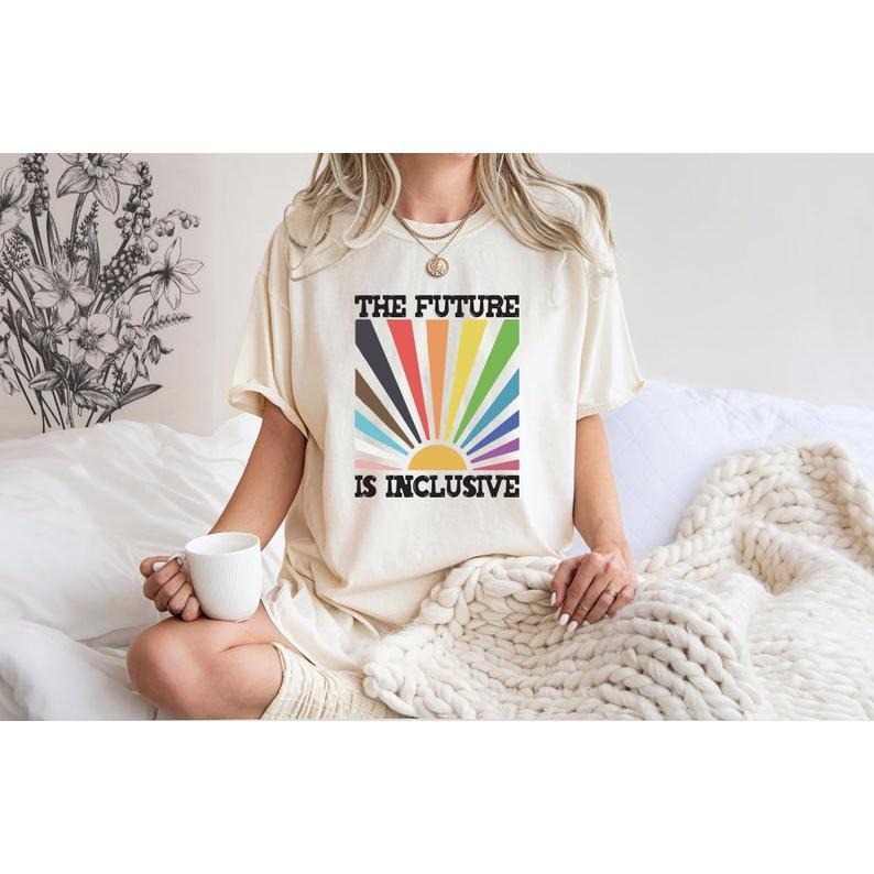 Future Is Inclusive Rainbow Pride Trans Rights Top - Adult & Kids T-Shirts, Sweatshirts & Hoodies apparel design preview 1