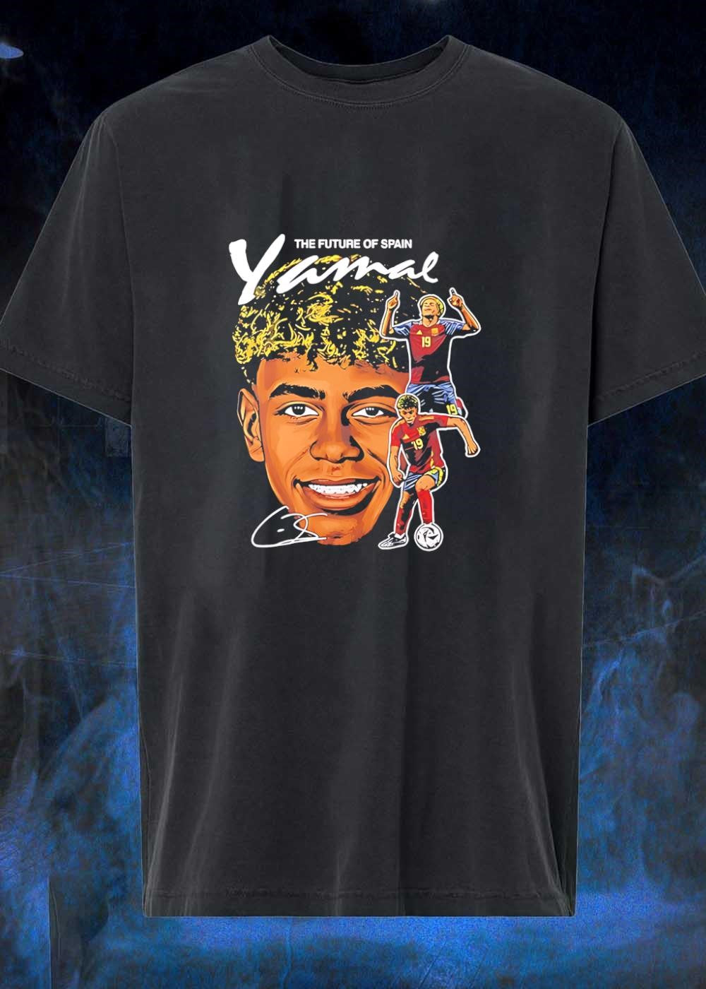 The Future of Spain Yamal Lamine Signature Football - Adult & Kids T-Shirts, Sweatshirts & Hoodies apparel design preview 1
