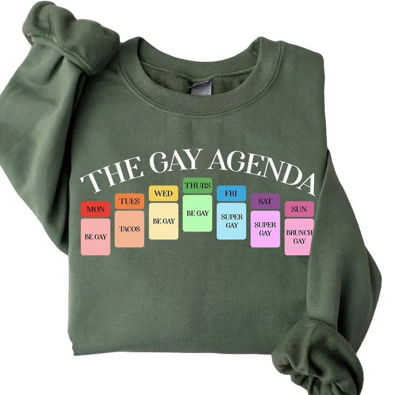 Gay Agenda LGBT Casual Bisexual Lesbian Motocross - Adult & Kids T-Shirts, Sweatshirts & Hoodies apparel design preview 1