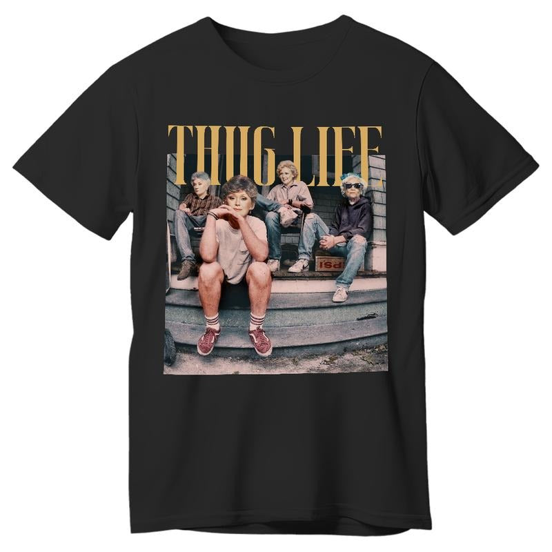 Golden Thug Life 80s Movie Female Male Short Sleeve - Adult & Kids T-Shirts, Sweatshirts & Hoodies apparel design preview 1