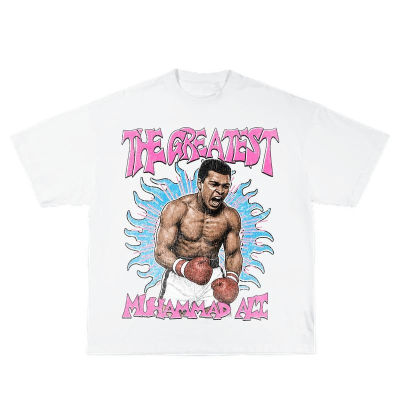 Greatest Ali Inspired Vintage Heavy Cotton Basketball - Adult & Kids T-Shirts, Sweatshirts & Hoodies apparel design preview 1