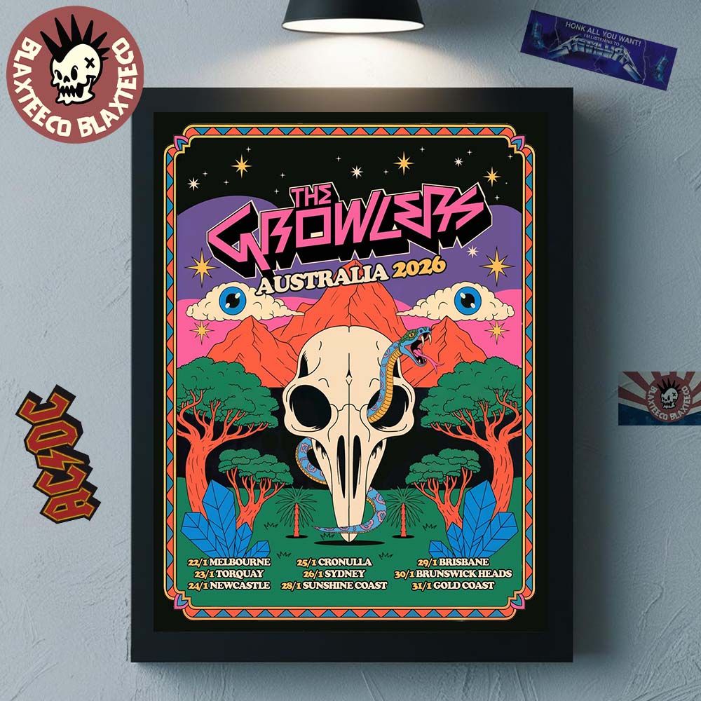 The Growlers Australia 2026 Tour Schedule Dates Home - Adult & Kids T-Shirts, Sweatshirts & Hoodies apparel design preview 1