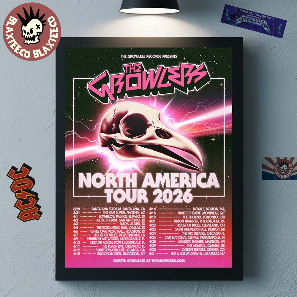 The Growlers North America Tour 2026 City Dates Home - Adult & Kids T-Shirts, Sweatshirts & Hoodies apparel design preview 1
