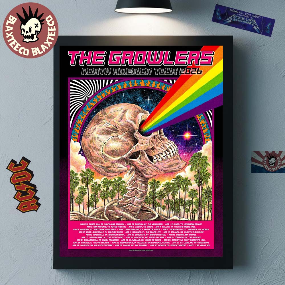 The Growlers North America Tour 2026 Schedule Dates - Adult & Kids T-Shirts, Sweatshirts & Hoodies apparel design preview 1