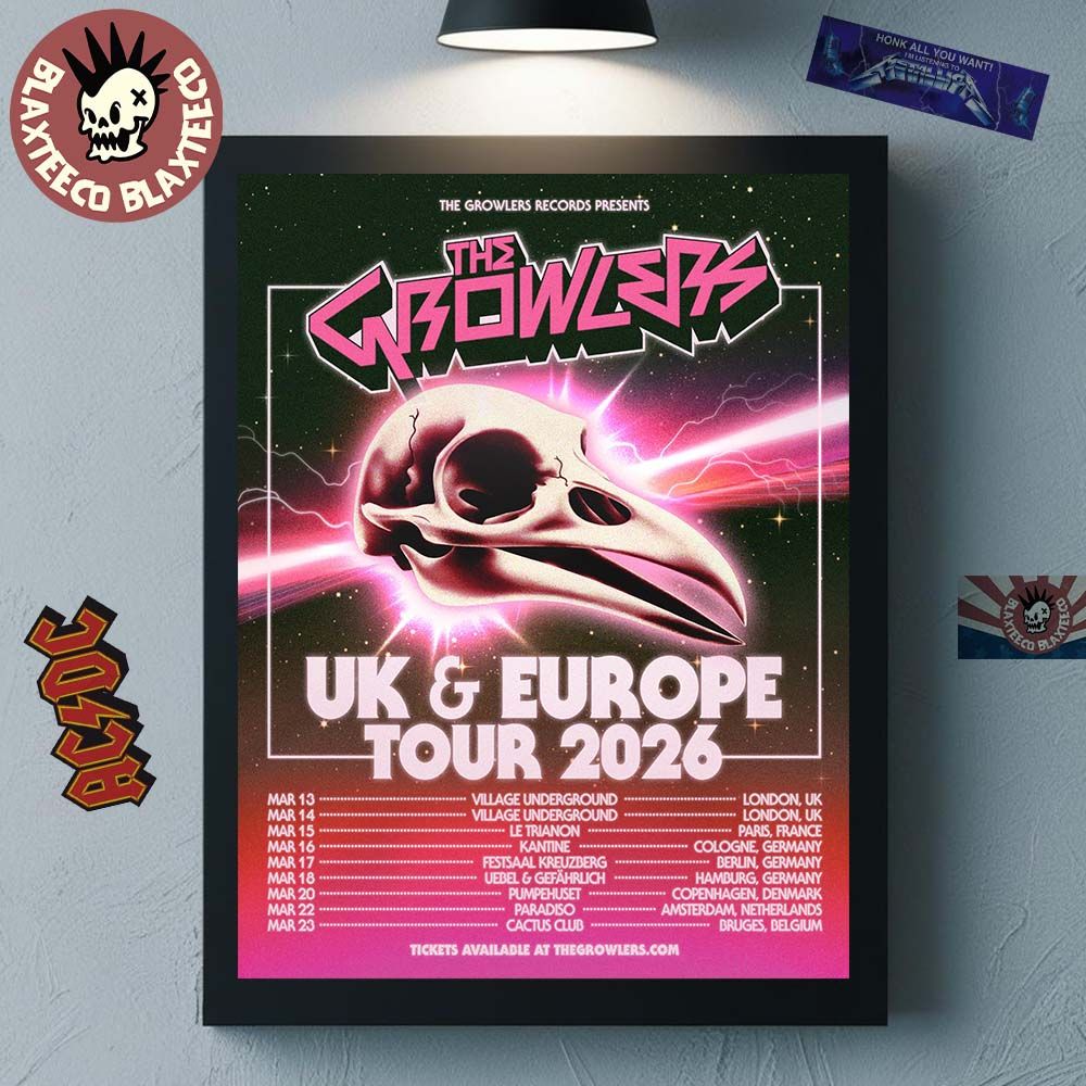The Growlers UK And Europe Tour 2026 Schedule Dates - Adult & Kids T-Shirts, Sweatshirts & Hoodies apparel design preview 1