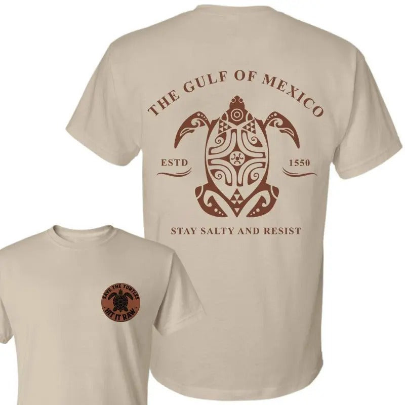Gulf Mexico Stay Salty Resist Est 1550 Full Color - Adult & Kids T-Shirts, Sweatshirts & Hoodies apparel design preview 1