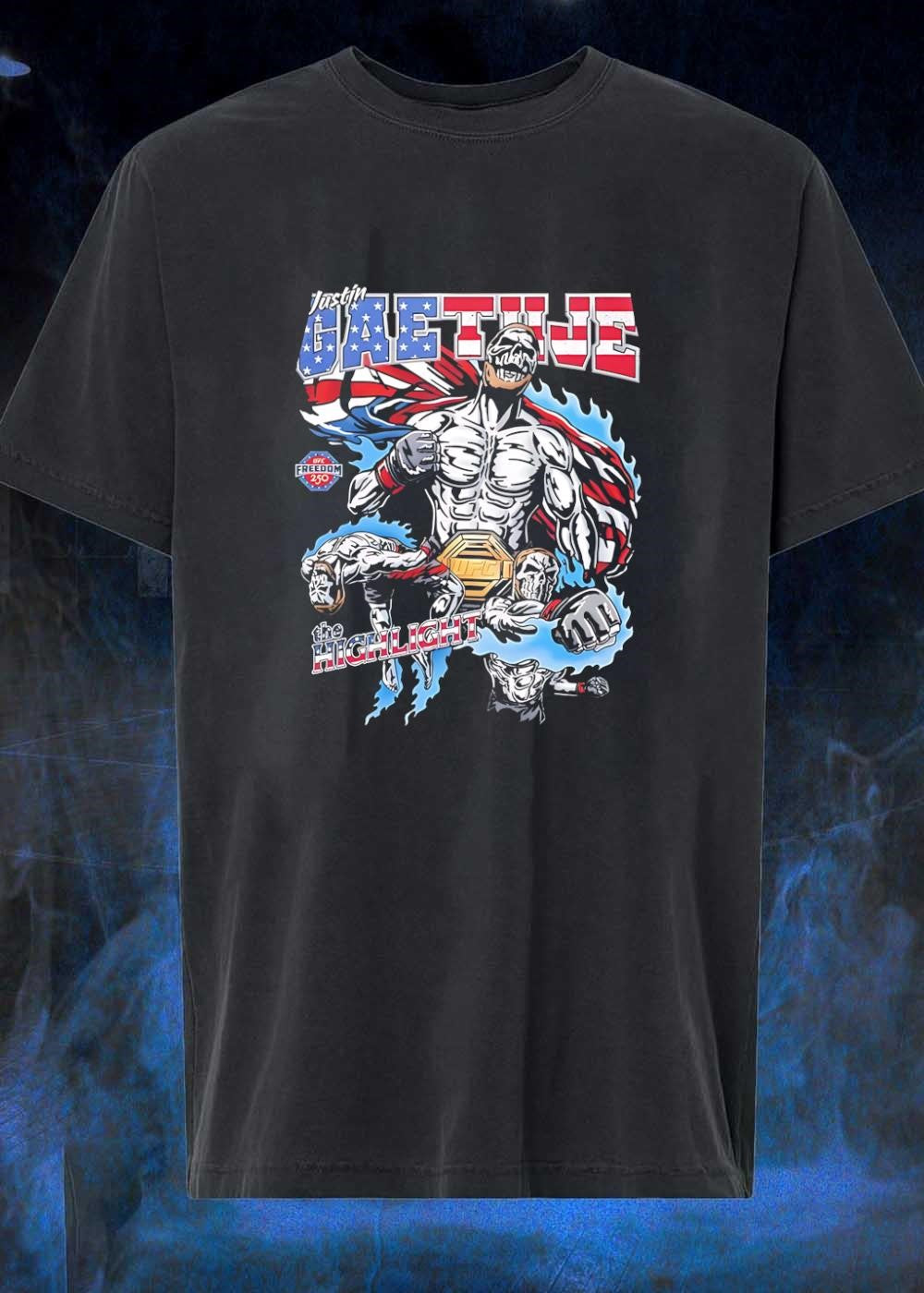 The Highlight Justin Gaethje UFC Freedom 250 - Adult & Kids T-Shirts, Sweatshirts & Hoodies apparel design preview 1