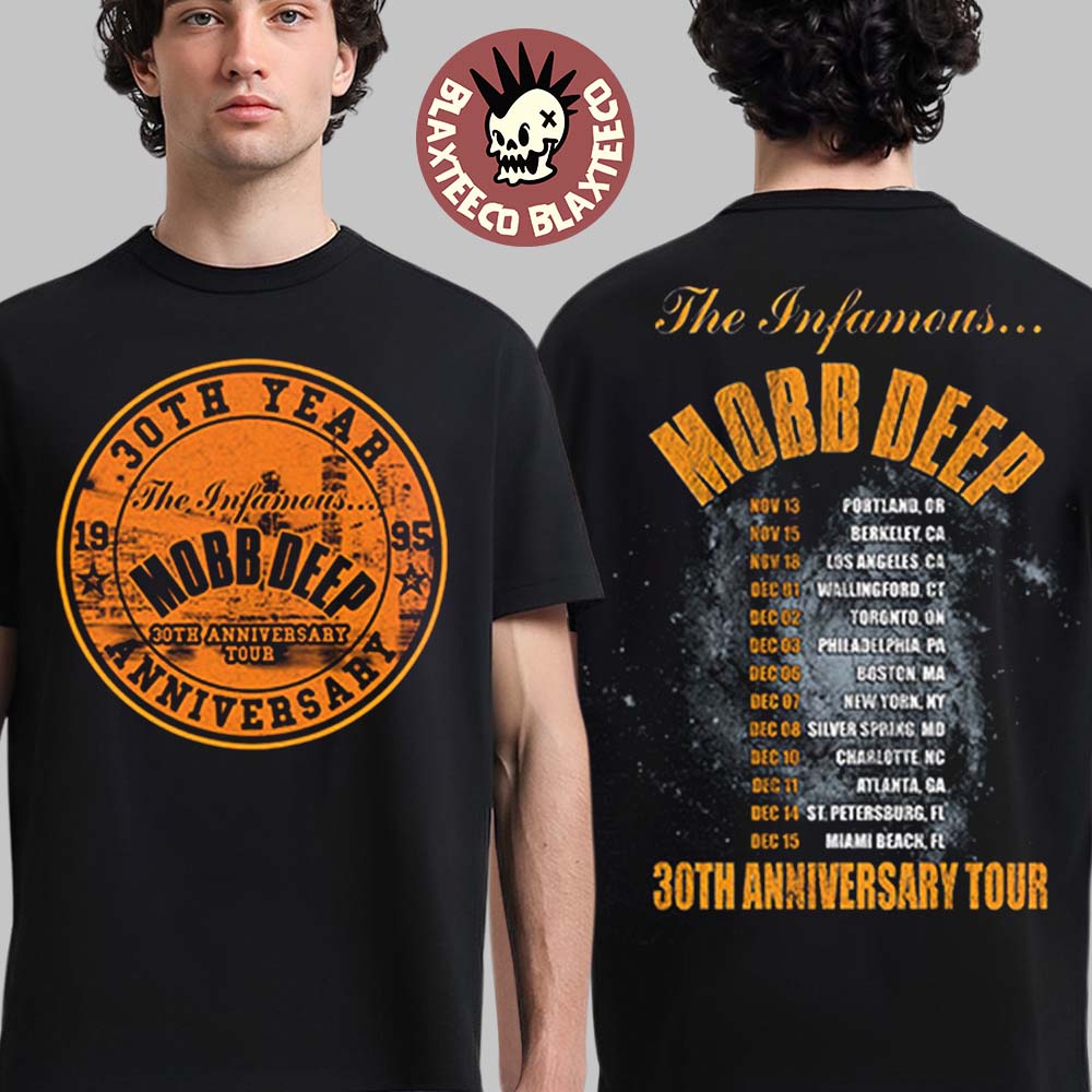 The Infamous Mobb Deep 30th Anniversary Tour 2025 - Adult & Kids T-Shirts, Sweatshirts & Hoodies apparel design preview 1