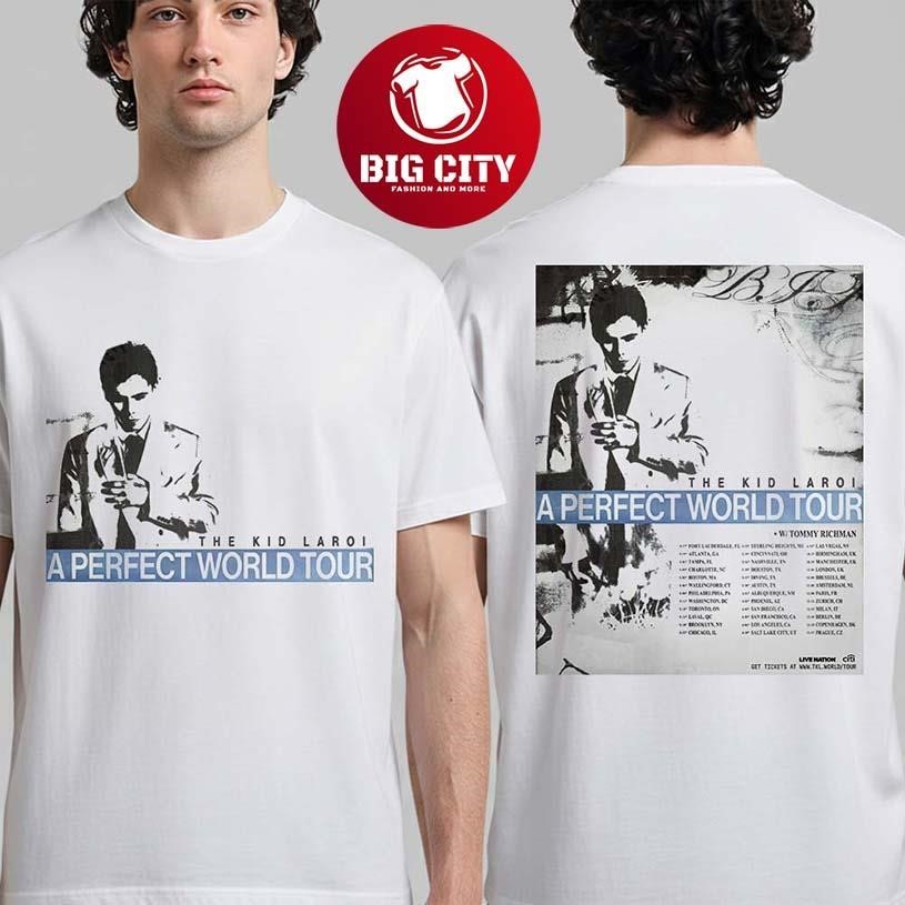 The Kid Laroi A Perfect World Tour 2026 Schedule - Adult & Kids T-Shirts, Sweatshirts & Hoodies apparel design preview 1