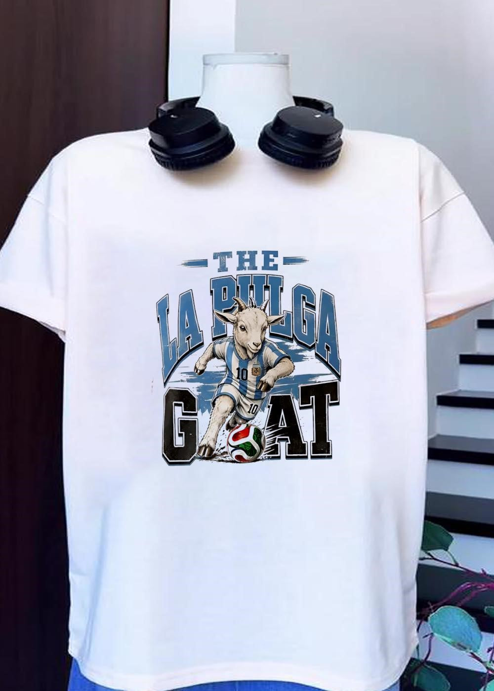 The La Pulga Goat Argentina Soccer - Adult & Kids T-Shirts, Sweatshirts & Hoodies apparel design preview 1