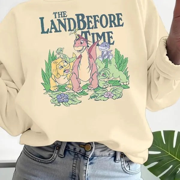 Land Before Time Pastel Dinosaur Friends Party Dino - Adult & Kids T-Shirts, Sweatshirts & Hoodies apparel design preview 1