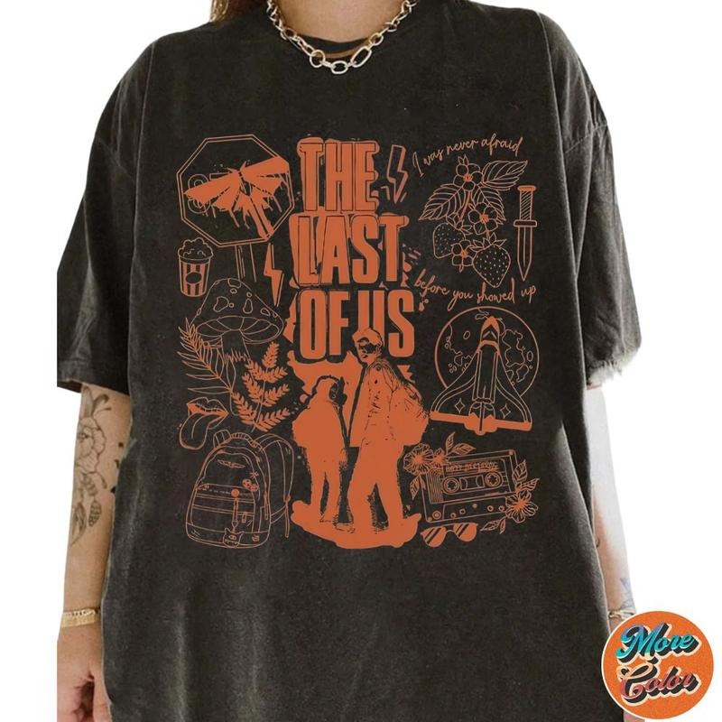 Last Us Movie Doodle Art Cotton Crew Neck Size S 4XL - Adult & Kids T-Shirts, Sweatshirts & Hoodies apparel design preview 1