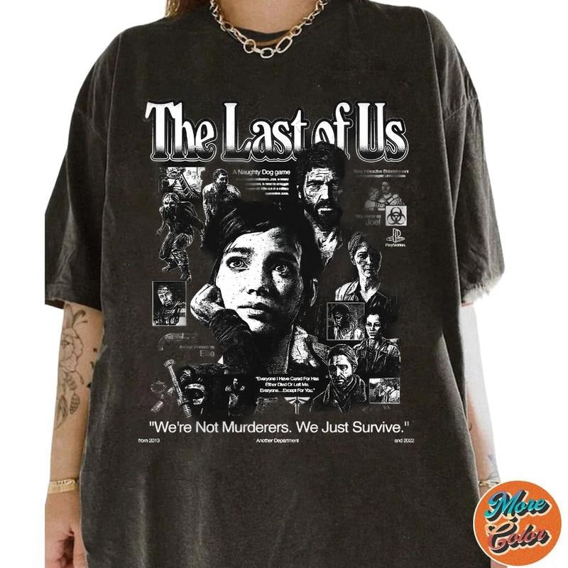 Last Us Vintage Homage Movie Cotton Crew Neck Size S - Adult & Kids T-Shirts, Sweatshirts & Hoodies apparel design preview 1