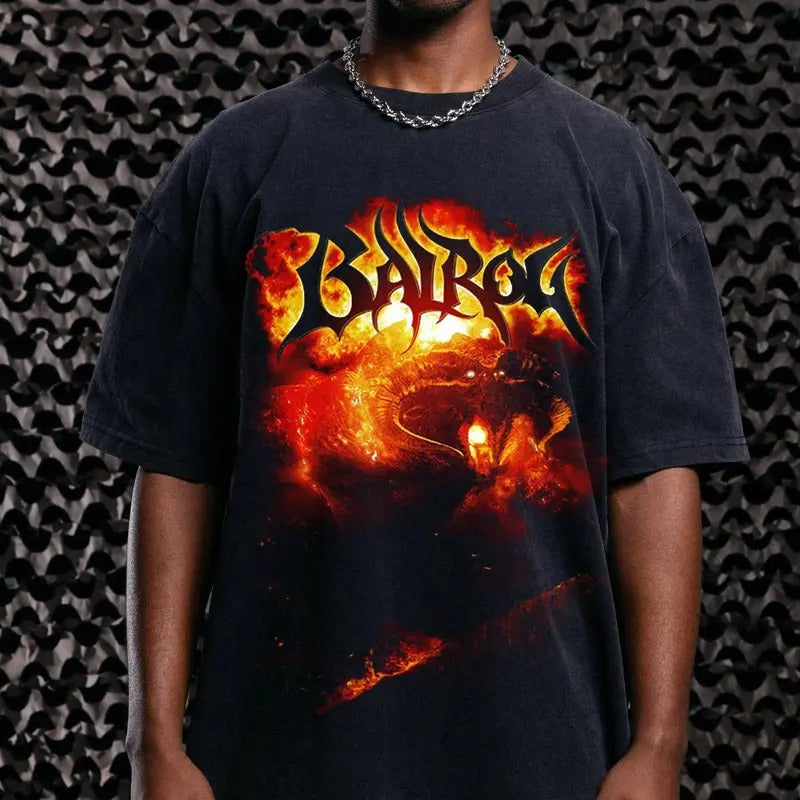 Lord Rings Balrog Vintage Trending Movie Menswear - Adult & Kids T-Shirts, Sweatshirts & Hoodies apparel design preview 1