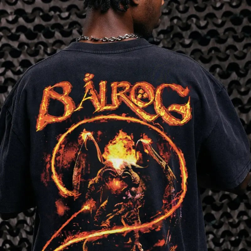 Lord Rings Barlog Vintage Trending Movie Menswear - Adult & Kids T-Shirts, Sweatshirts & Hoodies apparel design preview 1