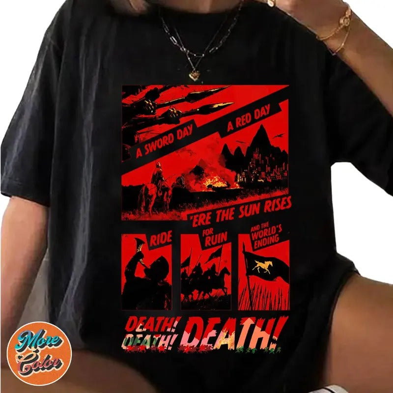 Lord Rings Ride Destruction End World Cotton Crew - Adult & Kids T-Shirts, Sweatshirts & Hoodies apparel design preview 1