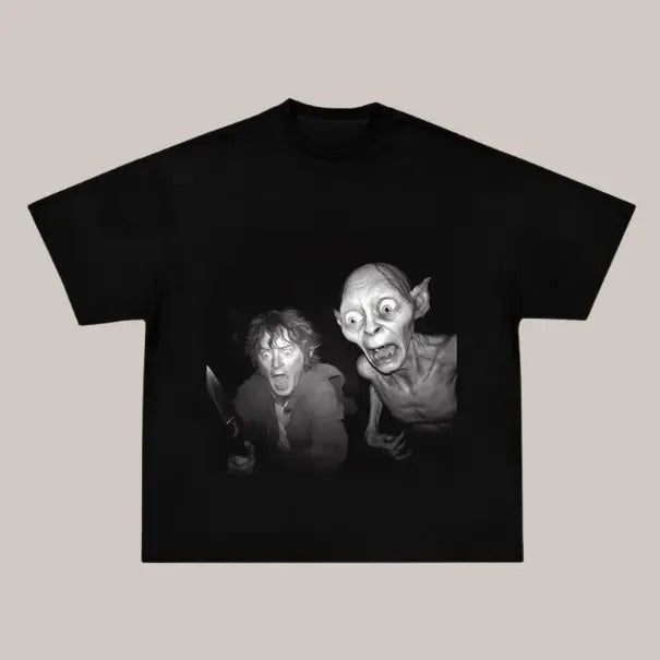 Lord Rings Vintage Frodo Gollum Movies Meme Cringe - Adult & Kids T-Shirts, Sweatshirts & Hoodies apparel design preview 1