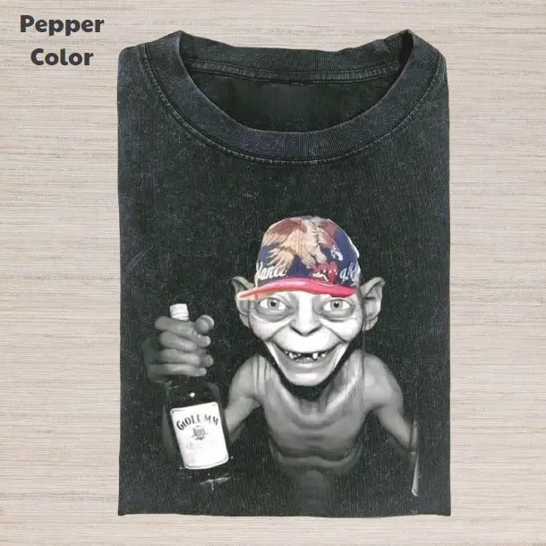 Lord Rings Vintage Gollum Wine Bottle Movies Meme - Adult & Kids T-Shirts, Sweatshirts & Hoodies apparel design preview 1