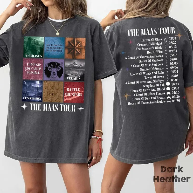 Maas Tour Gildan Sarah J. Eras Throne Glass Book - Adult & Kids T-Shirts, Sweatshirts & Hoodies apparel design preview 1