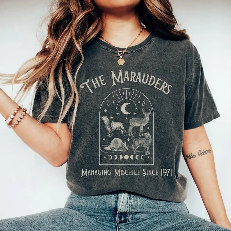 Marauders Wizard Mischief Tour 1978 Bookish Fandom - Adult & Kids T-Shirts, Sweatshirts & Hoodies apparel design preview 1