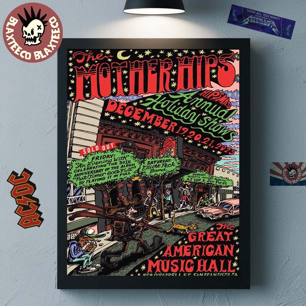 The Mother Hips Hipsmas Annual Holday Shows 2025 - Adult & Kids T-Shirts, Sweatshirts & Hoodies apparel design preview 1
