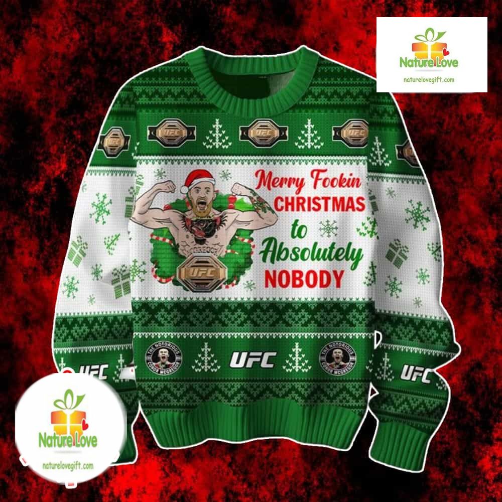 Conor McGregor UFC Fans Holiday Gift Ugly Christmas Sweater - Holiday Gift product image