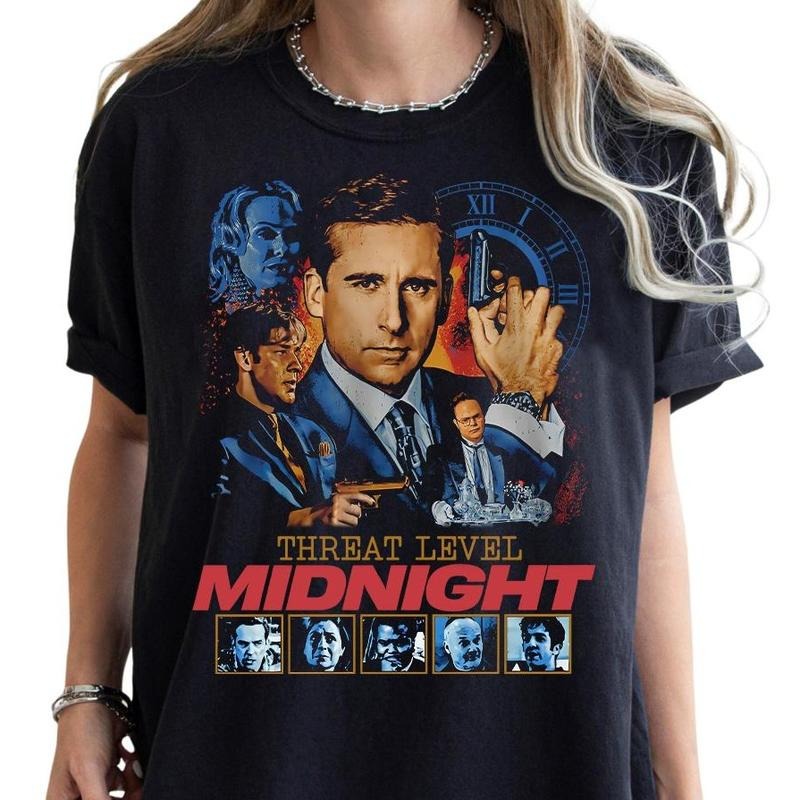 Office Threat Level Midnight Retro Classic Movies - Adult & Kids T-Shirts, Sweatshirts & Hoodies apparel design preview 1